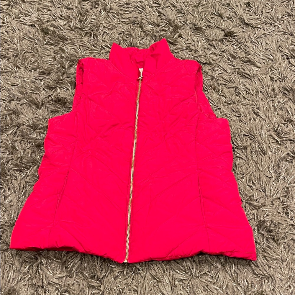 Michael Kors Crimson Vest with Gold Accents Size Medium - Picture 2 of 7